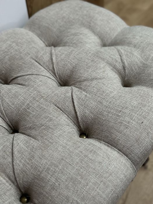 Ławka ze schowkiem, skrzynia lite drewno i tkanina, 103 x 51 x 44 cm