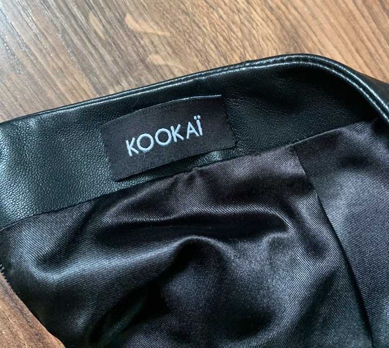 KOOKAI skórzana prosta spódnica minimalizm ze skóry naturalnej XL
