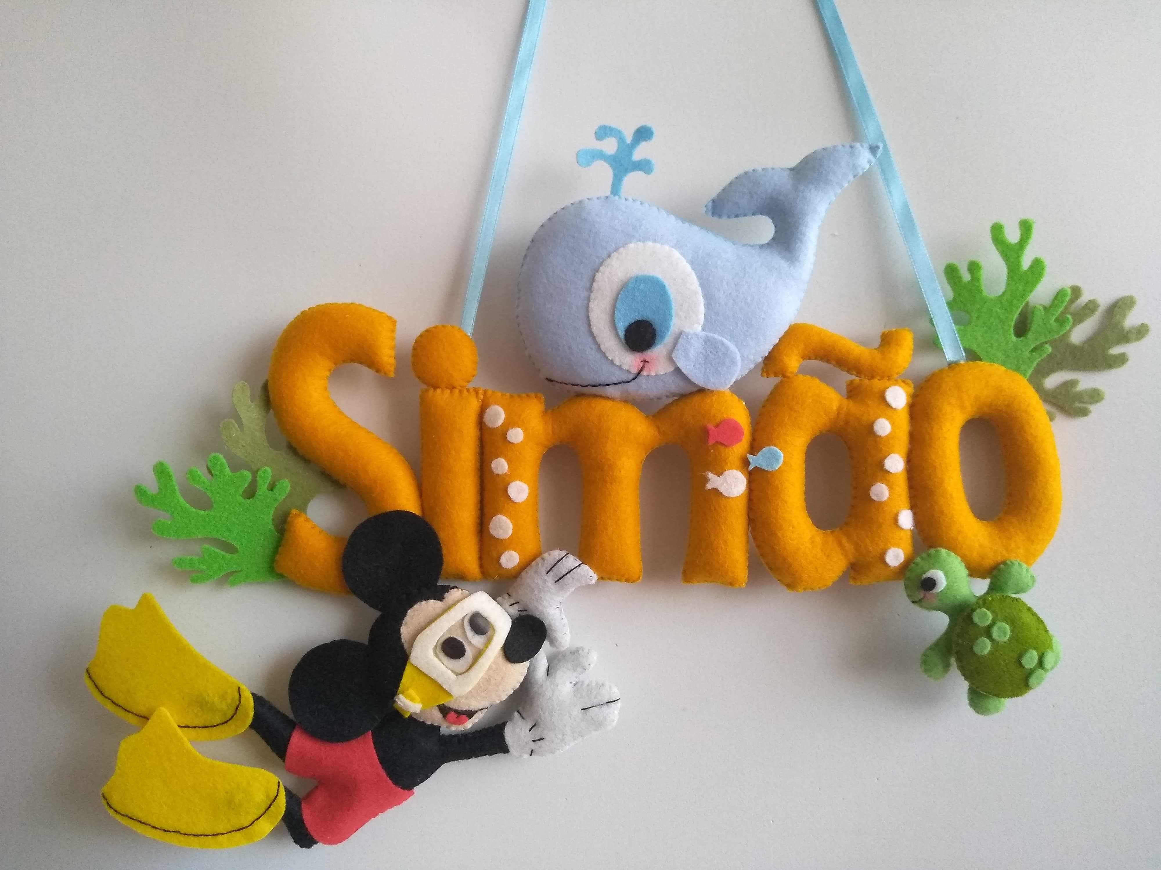 Enfeite Porta Placa Mickey Mouse