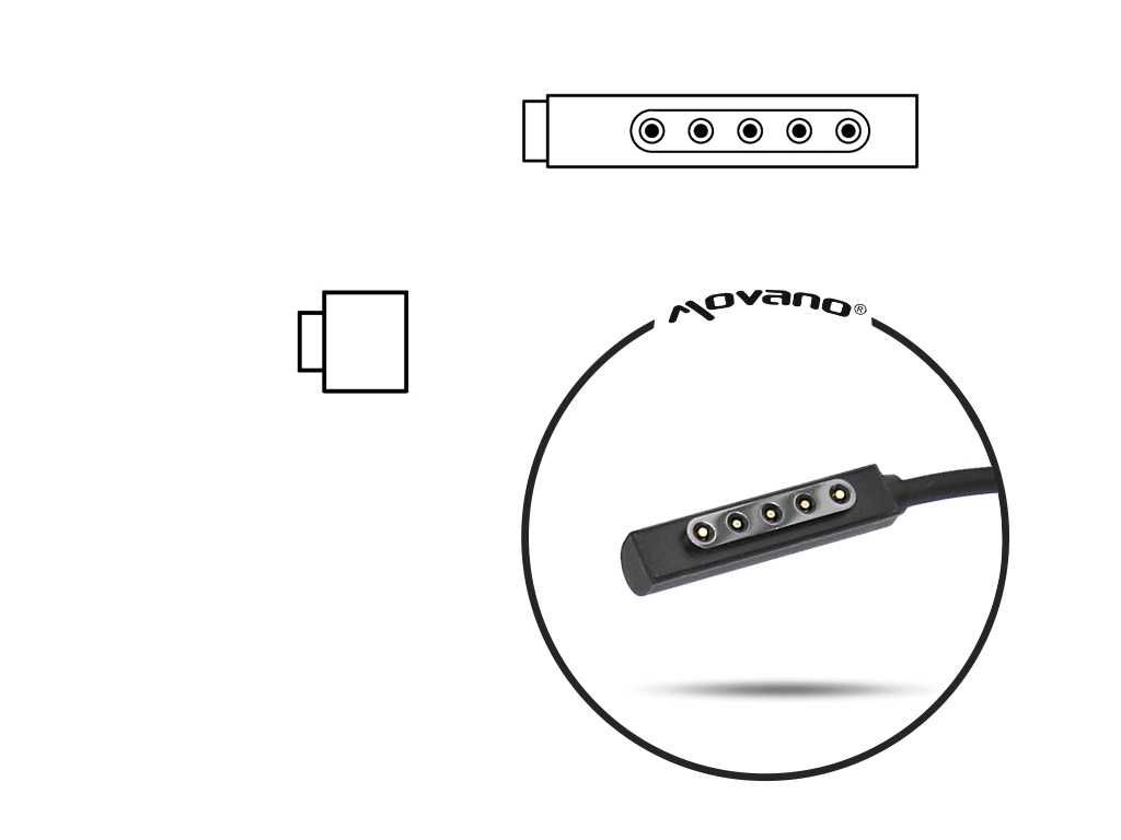 Ładowarka Zasilacz tablet Microsoft Surface 12v 3.6a multipin 5 pinów