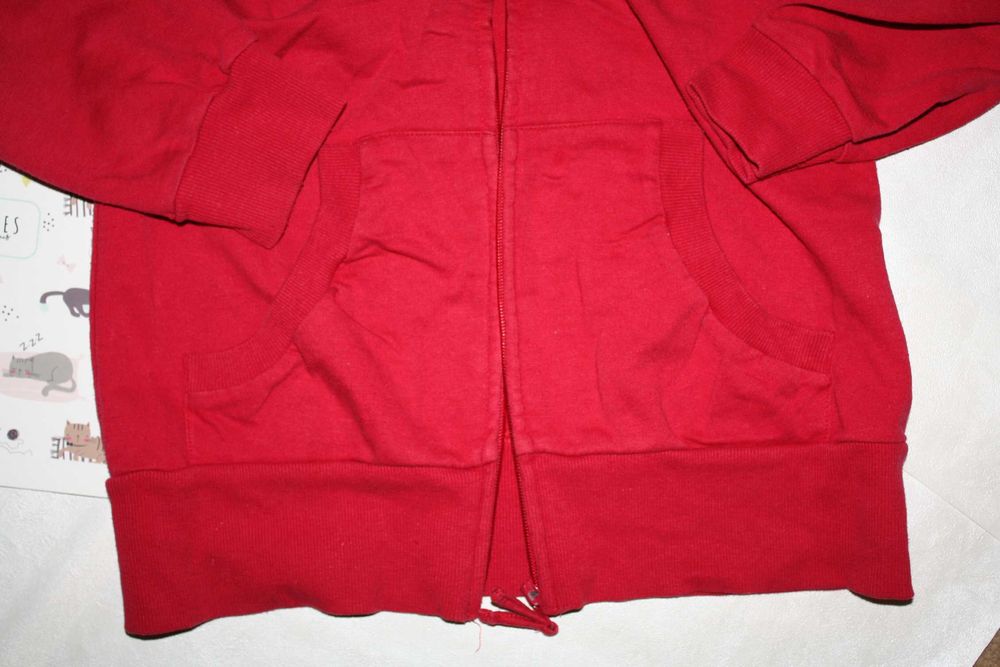 Кофта -худи с капюшоном на змейке девочке 10/11 лет хорошее состояние