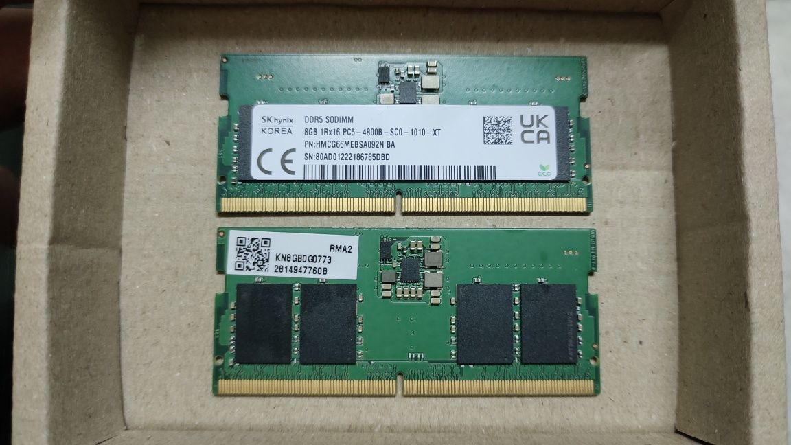 Оперативна пам'ять Hynix sodimm ddr5 16gb 4800 (2x8gb)