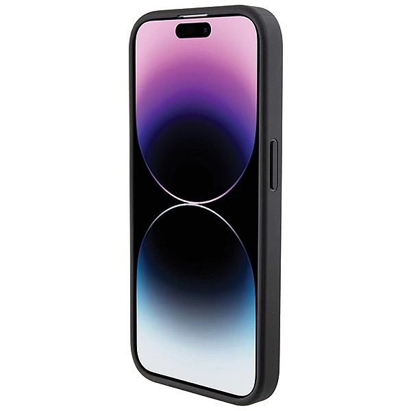 Etui BMW Stamped Tricolor Stripe na iPhone 15 Pro - czarne