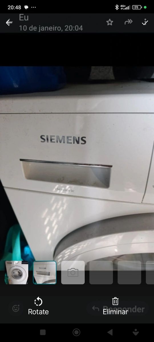 Máquina de lavar roupa marca Siemens