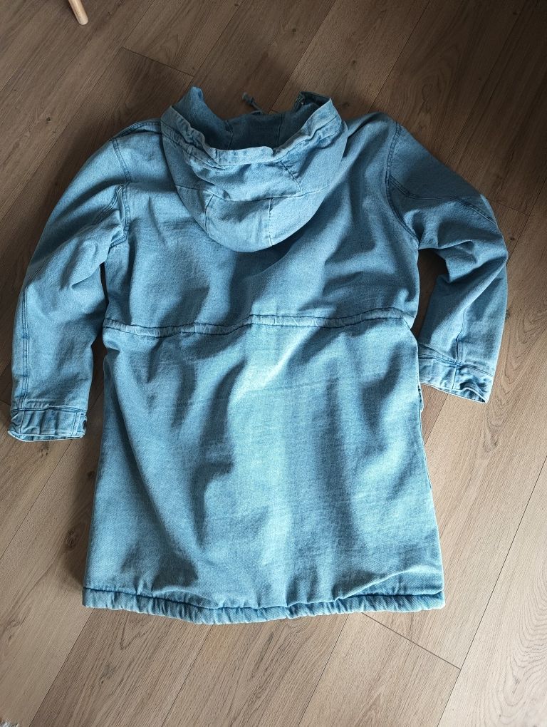 Męski płaszcz jeansowy Zara