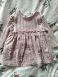 Sukienka sweterkowa falbaną girl baby Disney 50 56 cm