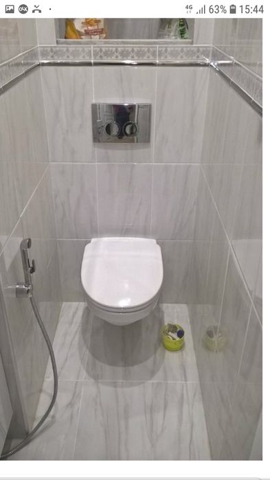 Кладка кафеля.санузел под ключь