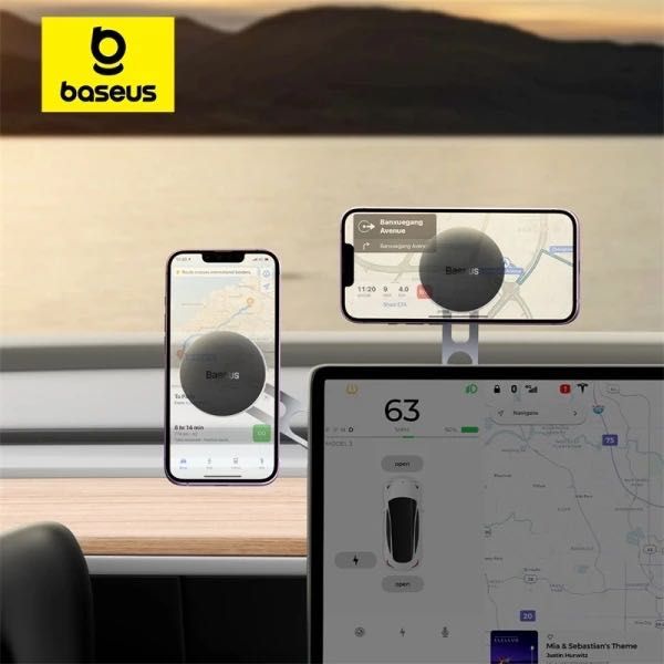 Магнітний MagSafe автотримач Baseus Designed For Tesla Car