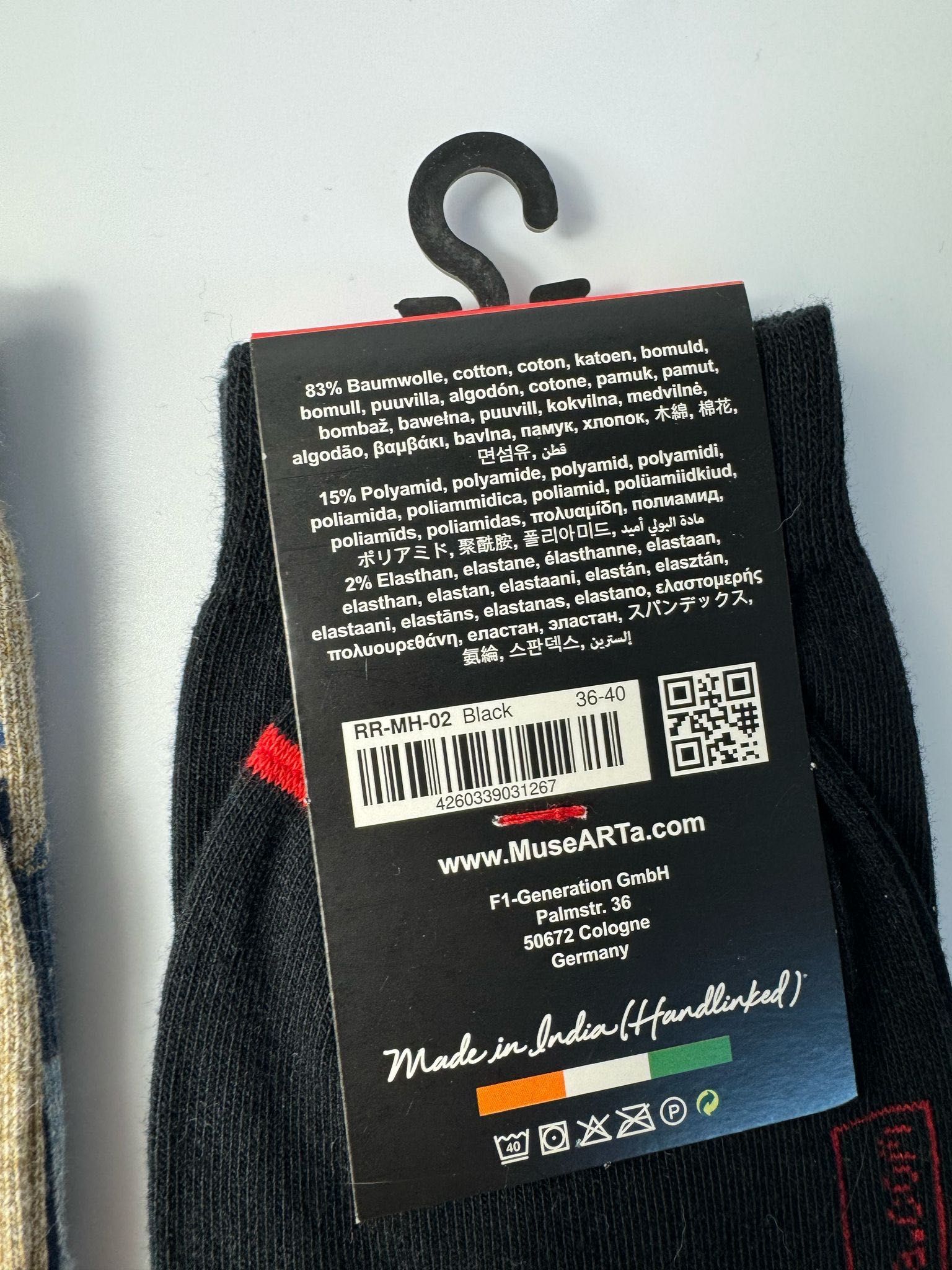 Nowe skarpetki unisex 2 pary MuseARTa czarne 36-43
