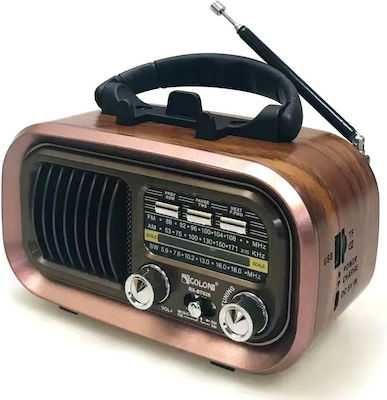 Radio przenośne  Retro z możliwością ładowania, Bluetooth i USB