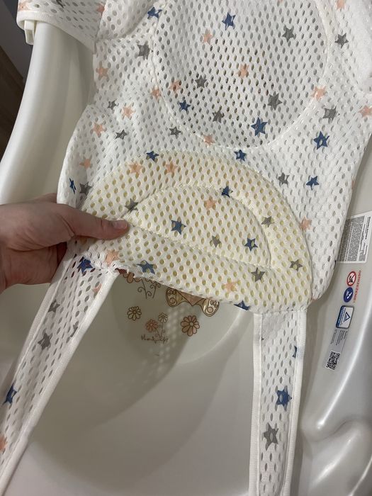 Zestaw kąpielowy 3w1 wanienka + stojak + hamaczek dla noworodka