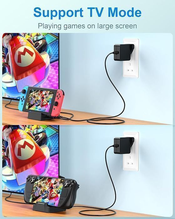 Ładowarka 45W Do Switch / Switch Oled / Steam Deck – Szybkie Ładowanie