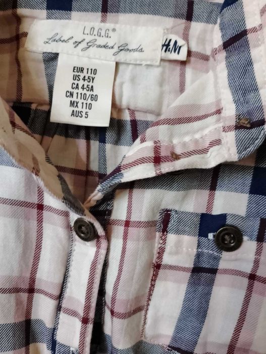 bluzka/tunika H&M 110 cm kratka do legginsów 5 lat