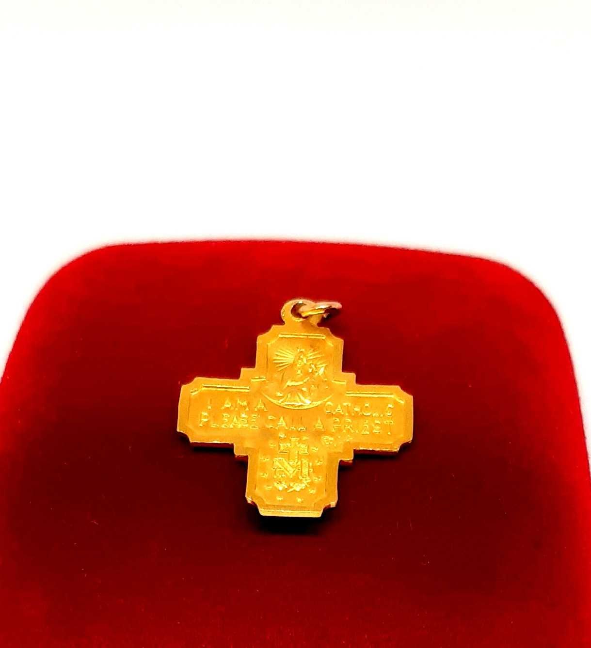 Złota zawieszka Krzyżyk PR.585 W:1,85gr InterLOMBARD