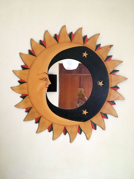 Espelho decorativo Sol & Lua