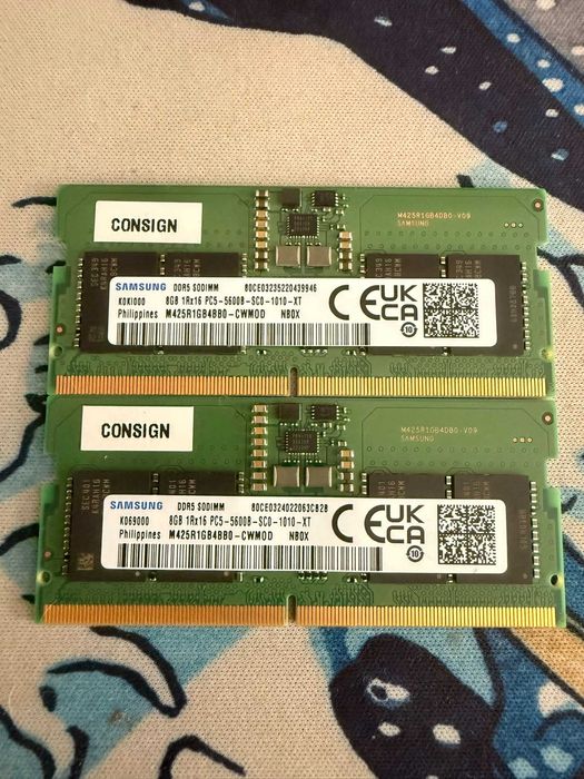 Oryginalna pamięć RAM 16GB 2x8GB Samsung DDR5 5600MHz, SODIMM