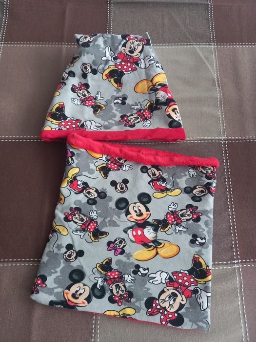 Komplet dziewczęcy, czapka i komin, Minnie, rozmiar 98-104