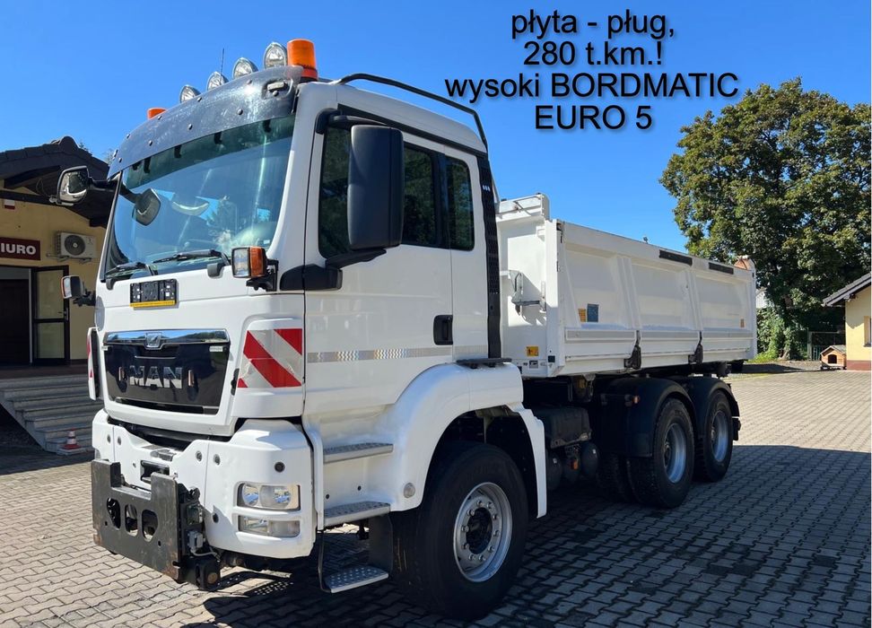 MAN 26.480 TGS wywrotka 3-str., 6x4, MEILLER, BORDMATIC, DO ZIMY, 280 t.km. EURO 5  wywrotka, 3-str., BORDMATIC, MEILLER, DO ZIMY, 280 t.km. EURO 5