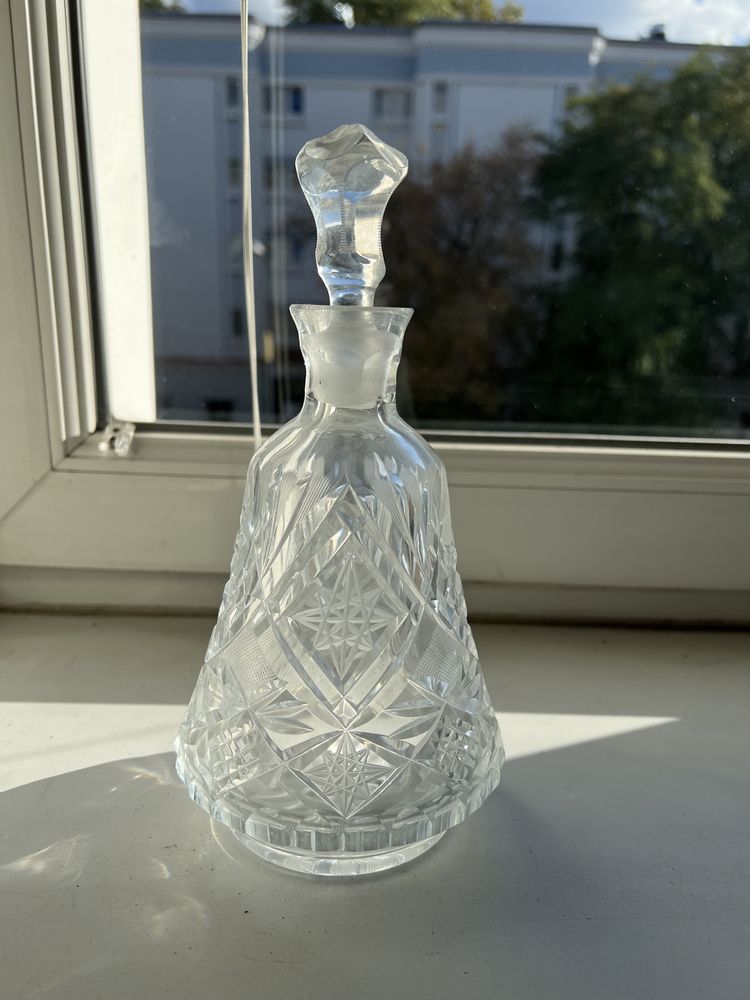 Kryształowa karafka + 23 kieliszki