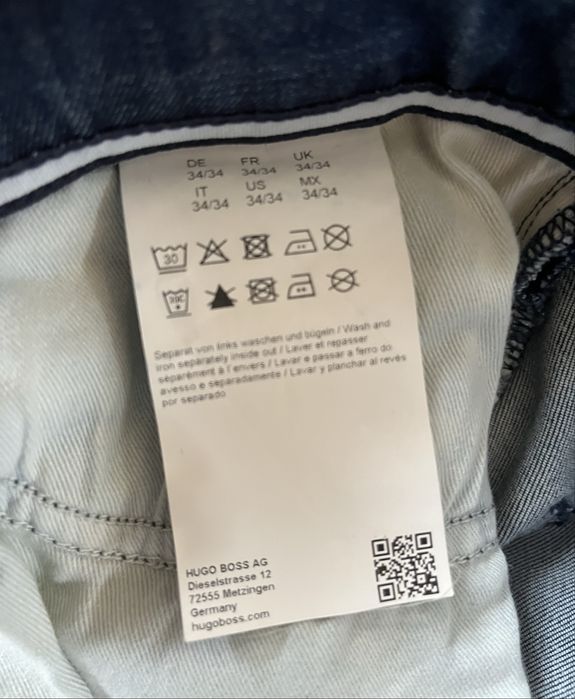 Calças de ganga de homem da Hugo Boss