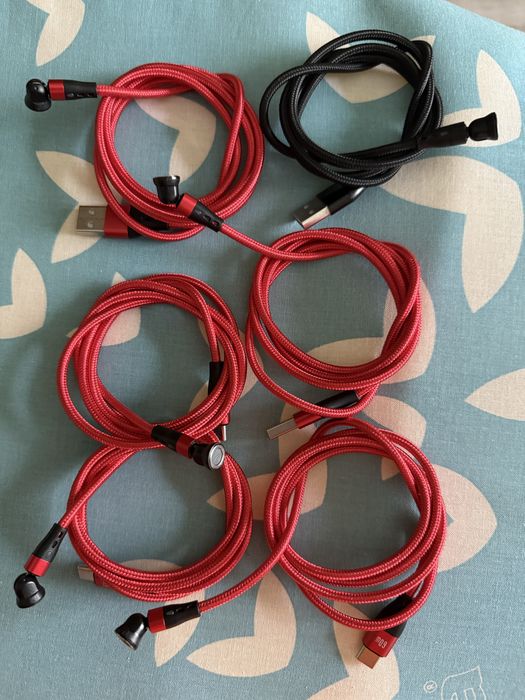 Kabel USB magnetyczne 1m - 6 sztuk i 11 końcówe