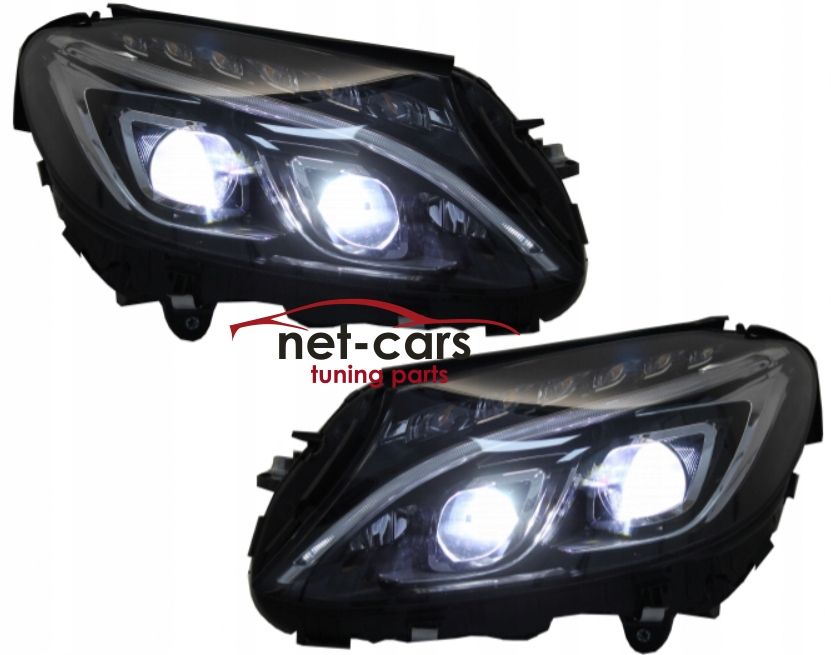 Reflektory lampy przód MERCEDES C W205 -18 FULL LED XENON