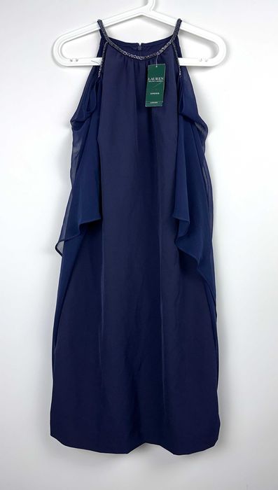Sukienka damska Ralph Lauren nowa granatowa Midi r. L