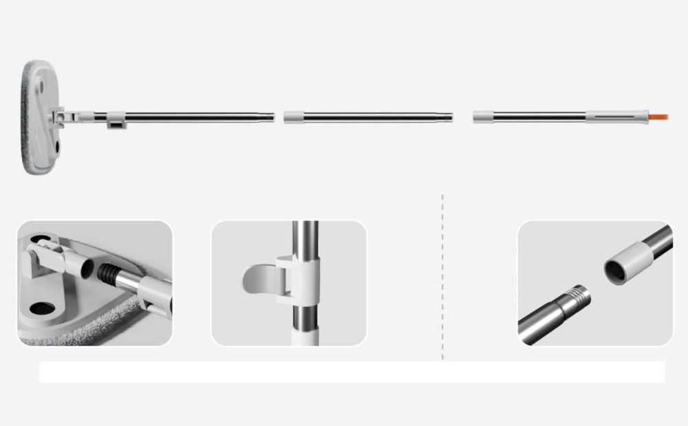 Mop obrotowy TIVAXO M16 z wiadrem i systemem separacji wody