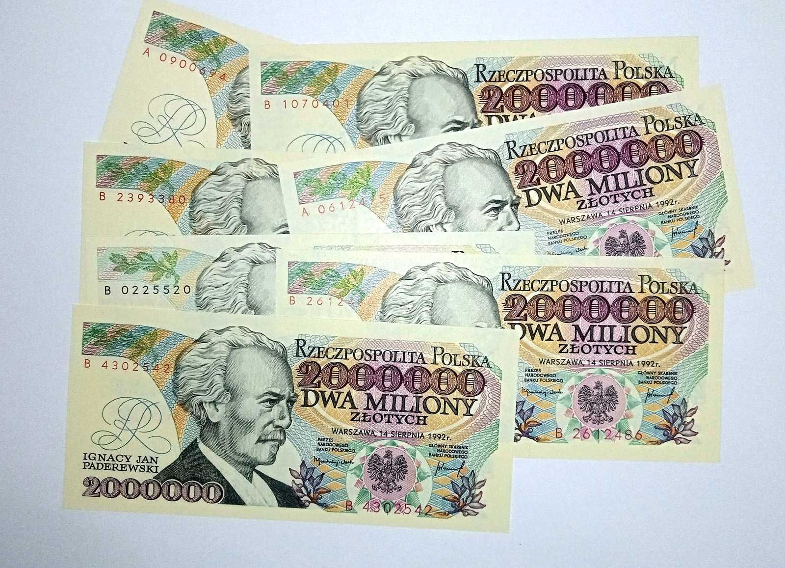 Banknot PRL 2.000000 zł 1992/93   st.1 UNC