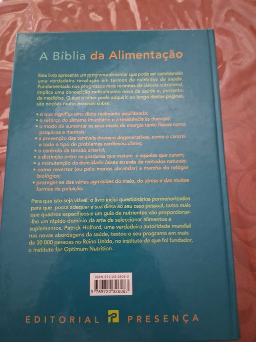 Livro "A Bíblia da Alimentação"