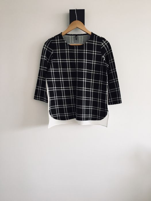 Bluzka krata basic stradivarius