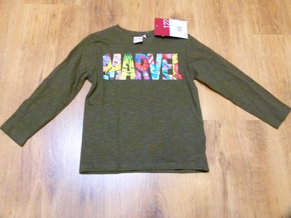 Rozm 122 Nowa Marvel Comics bluzka khaki chłopięca