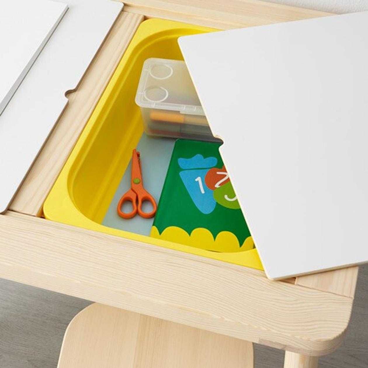 Дитячий столик/ стіл IKEA FLISAT з ящиками + стілець IKEA SUNDVIK