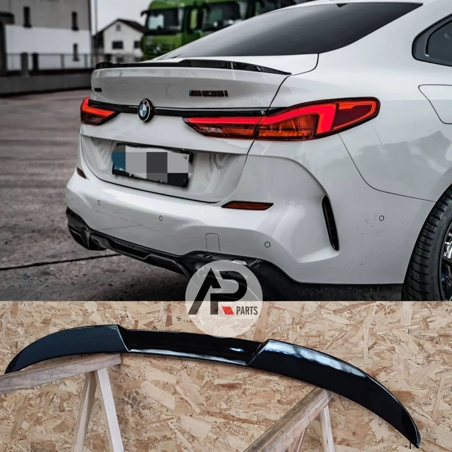 BMW F44 Grand coupe serie 2 Aileron Spoiler Mala M2 Preto brilhante