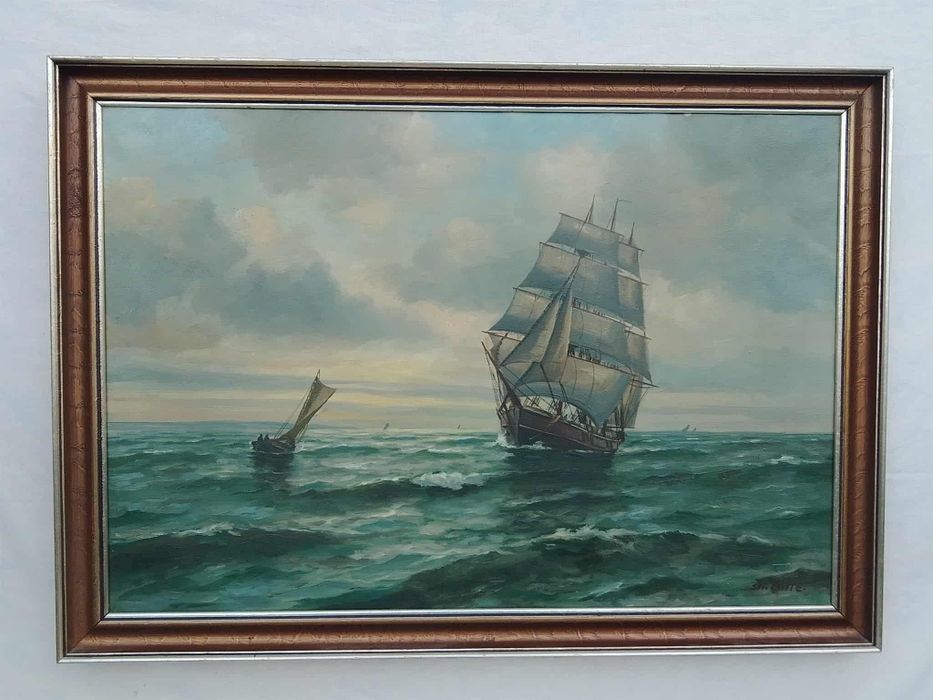 Stary obraz na płótnie Sten Bille 1890- 1953  .