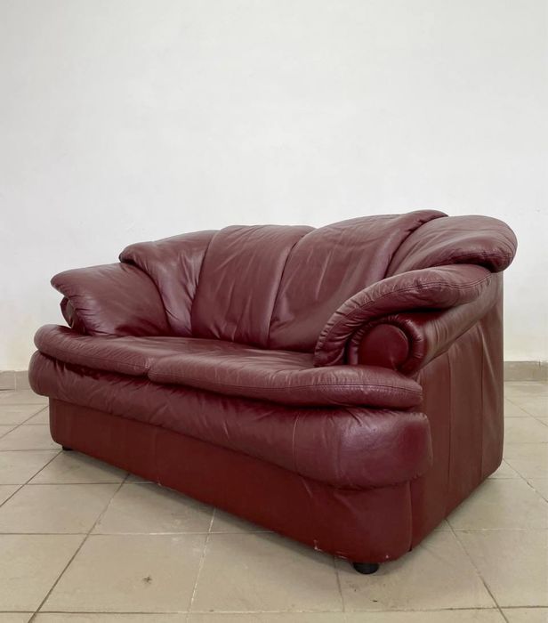 Диван шкіряний бордовий кожа 2281