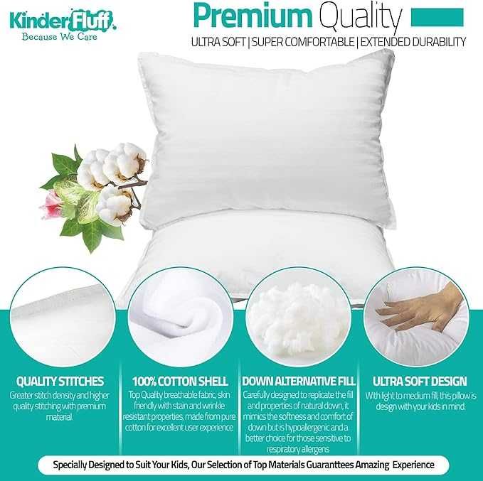 Poduszka dla dziecka do łóżeczka Kinder Fluff (2 Szt.)