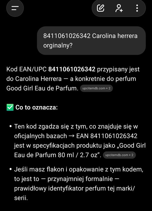 Orgin. Carolina herrera good girl