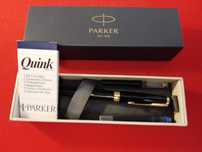 Pióro Parker Sonnet, czarny plus złoty, tłoczek 6 wkładów, logo obce