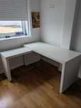 Secretária IKEA MALM com Painel Extraível – Branco