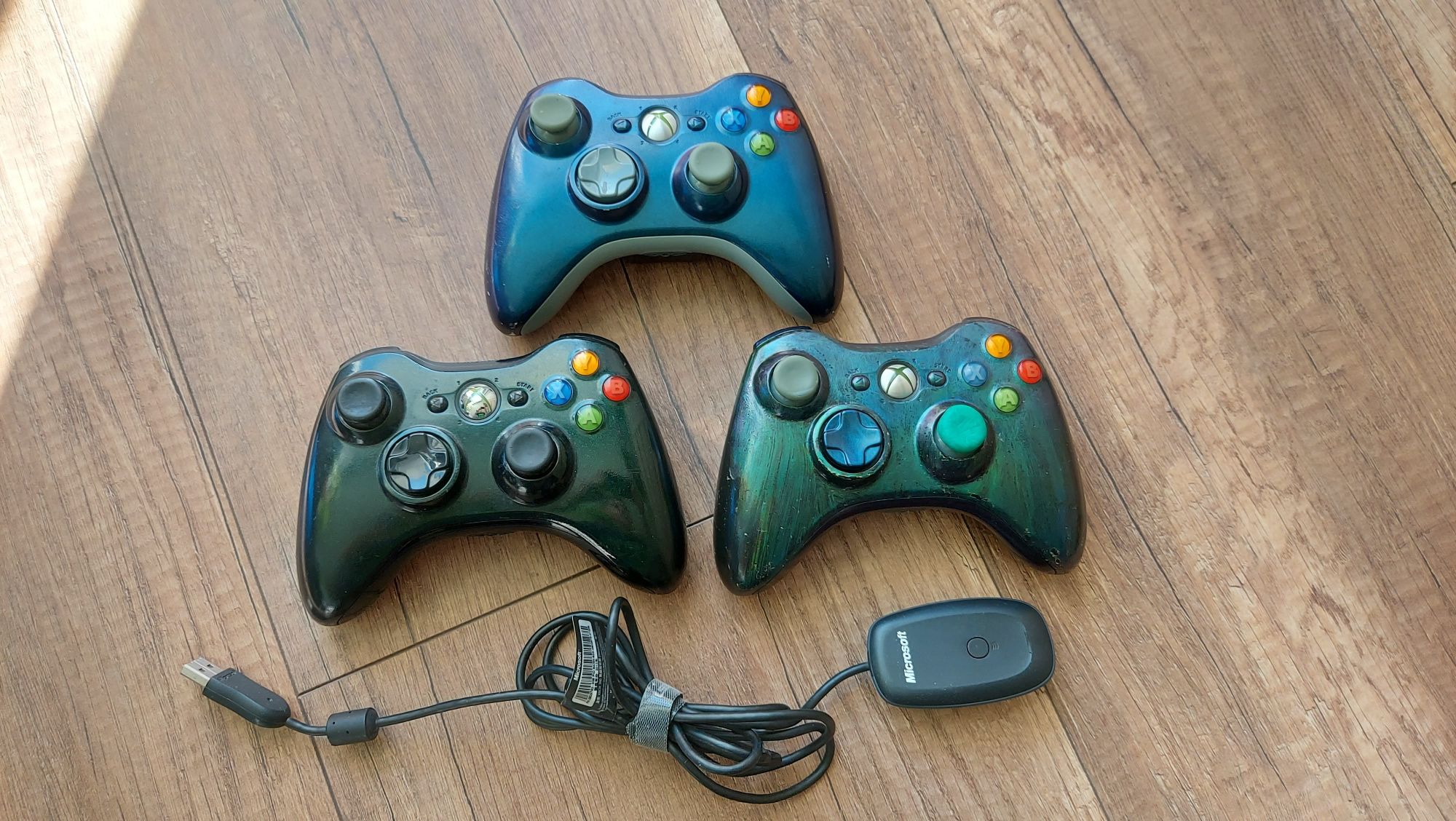 3x pad bezprzewodowy xbox 360+ adapter