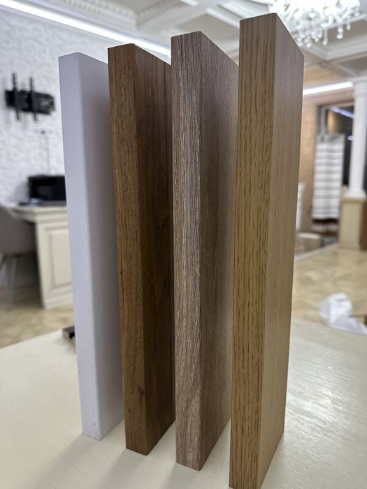 Декор панелі 3д рейки планки ламелі панелі реєчки перегородки мдф