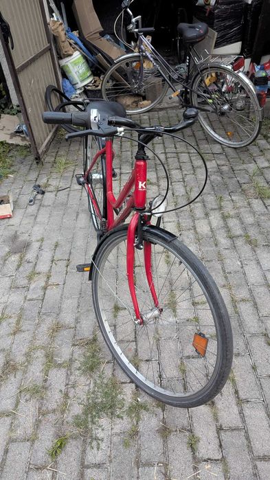 Rower czerwony damski Kelsgau Florida 28" wygodne siodełko BDB *kosz