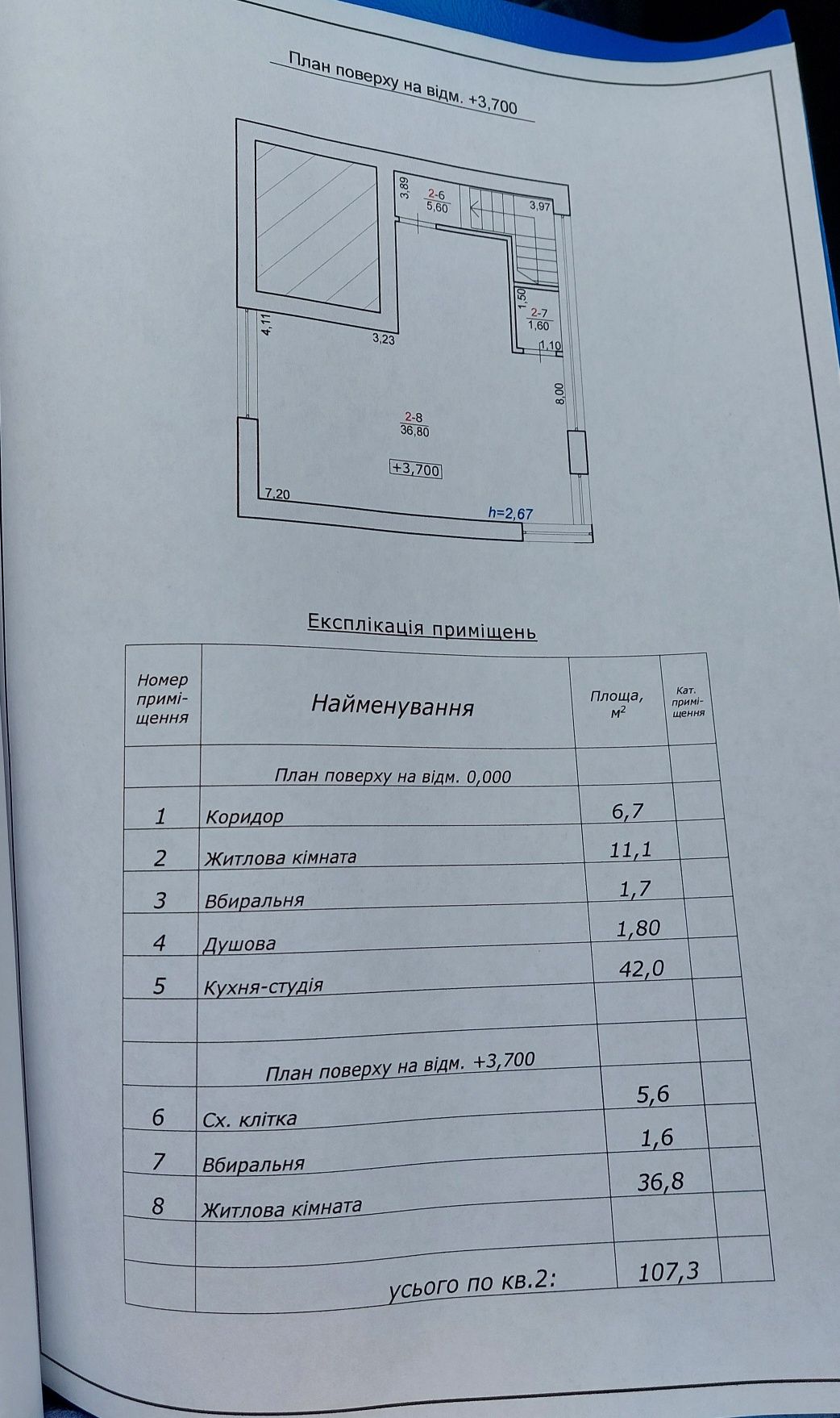 Продається дворівнева квартира  новобудова м.Мукачево вул.Осипенко