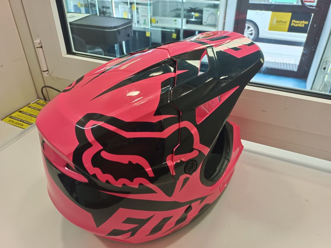 Kask FOX V1 Enduro Cross r. S 55-56 Pink Jak Nowy