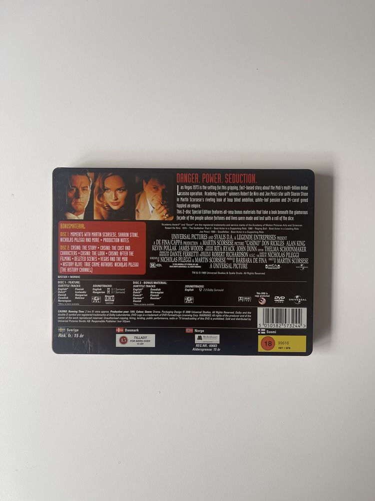 Film „Kasyno” DVD edycja kolekcjonerska, metalowe pudełko