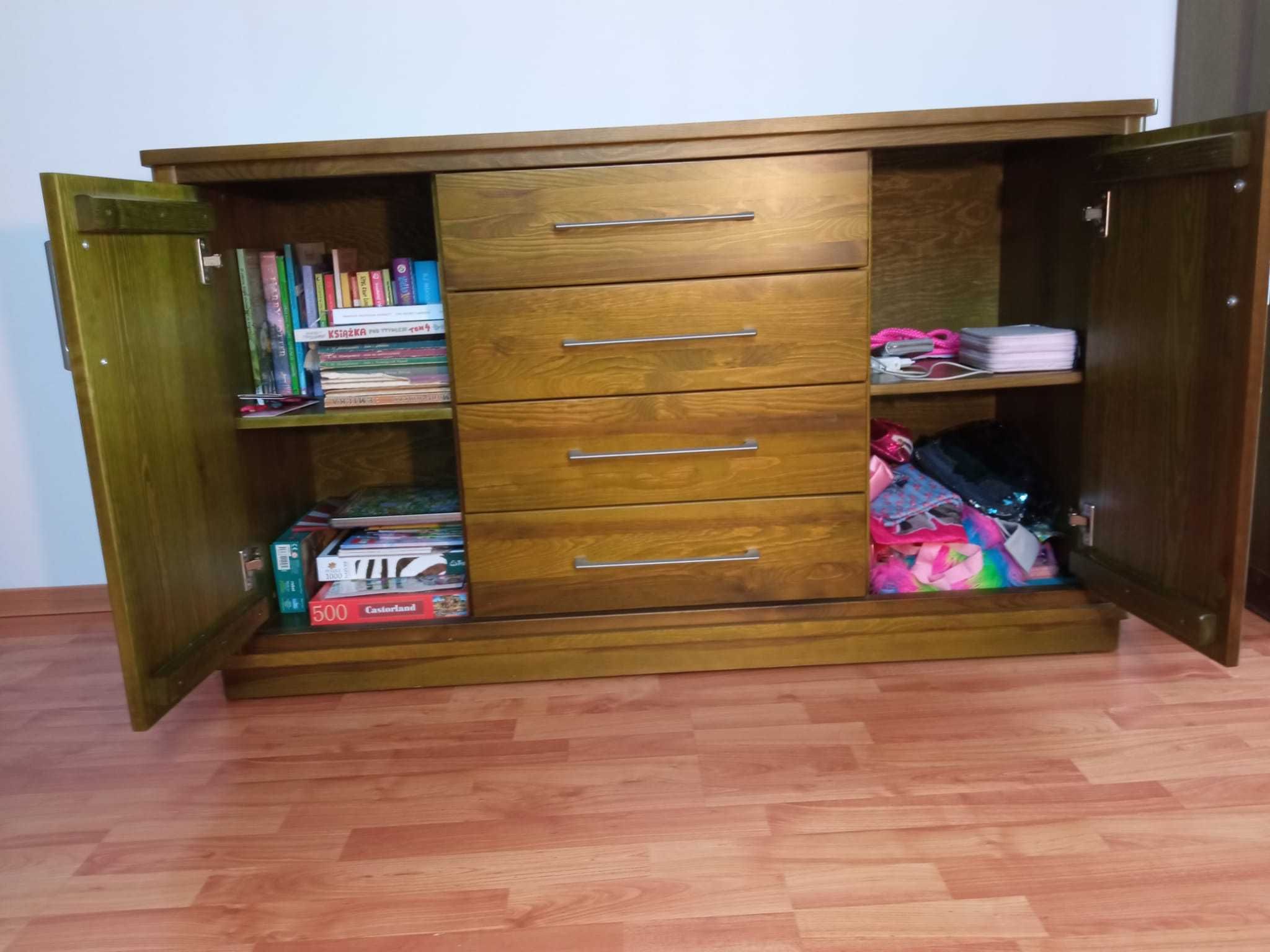 Meble drewniane do sypialni (zestaw, 5 sztuk)