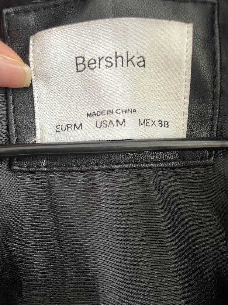 Куртка рубашка з еко шкіри, шкіряна рубашка bershka кожанка