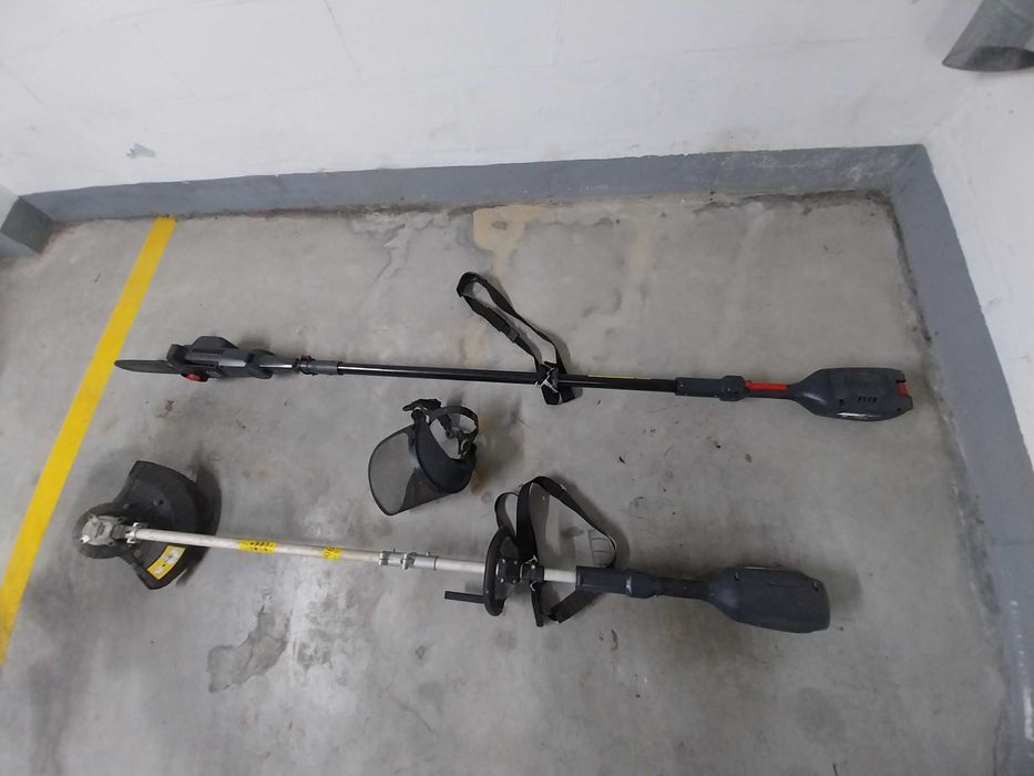 Roçadora e serra elétrica Sterwins com acessórios - bom estado