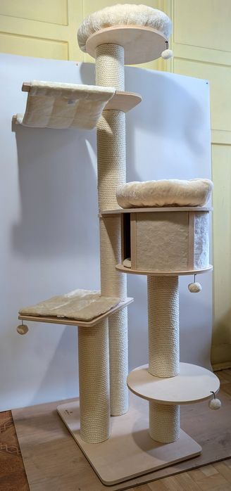 Natural Paradise Drapak dla Kota Magnolia XL Kremowy 200cm POWIĘKSZONY